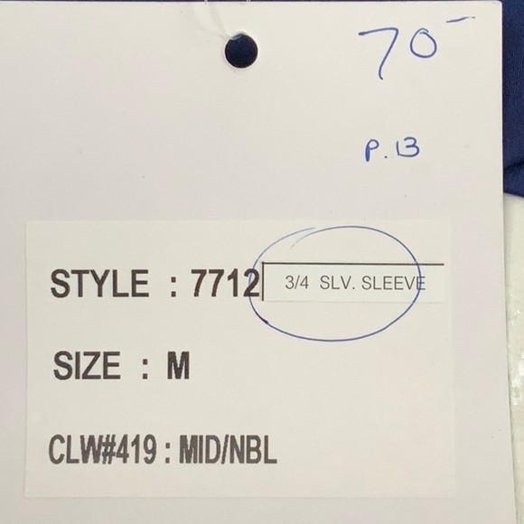 Spyder CYCLING 3/4 SLV TOP - Midnight blue - Picture 12 of 16